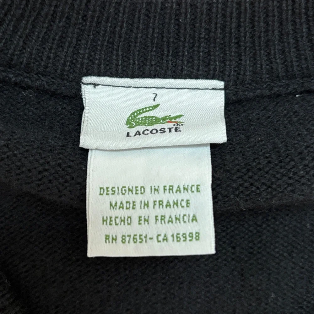 Lacoste‎ Made in France V-Neck Wool Pullover Sweater Men's Size XL